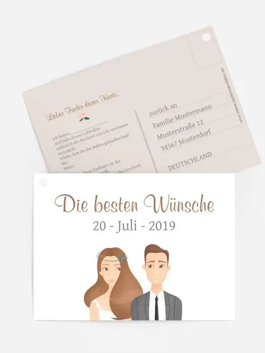 Ballonflugkarte Für immer Eins Ballonflugkarte Für immer Eins