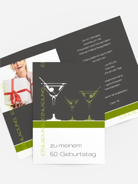 Einladungskarte Geburtstag Martini Foto Einladungskarte Geburtstag Martini Foto