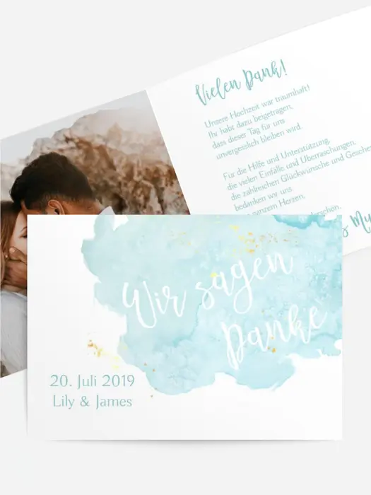 Dankeskarte Hochzeit "Wolke Sieben" Dankeskarte Hochzeit "Wolke Sieben"