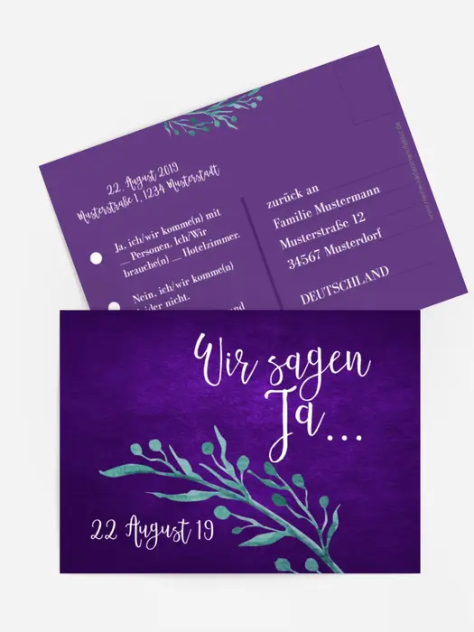 Antwortkarte Sommernachtstraum Antwortkarte Sommernachtstraum