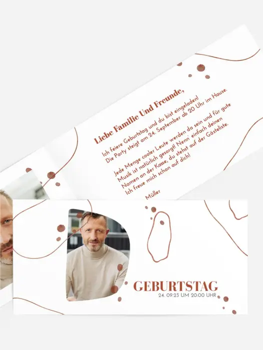 Geburtstagseinladung  Seltsame Kreise