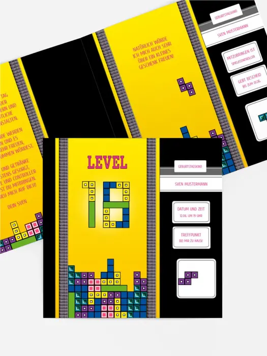Einladung zum 18. Geburtstag 8bit Game 18 Einladung zum 18. Geburtstag 8bit Game 18