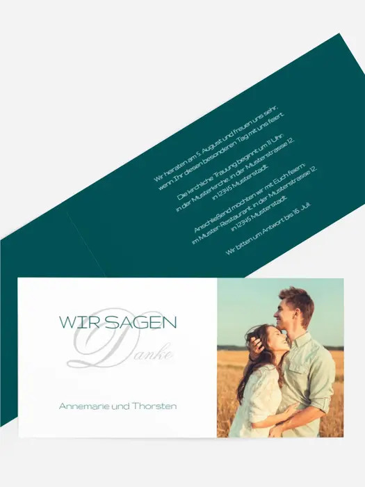 Dankeskarte Hochzeit "Sag ja" Dankeskarte Hochzeit "Sag ja"