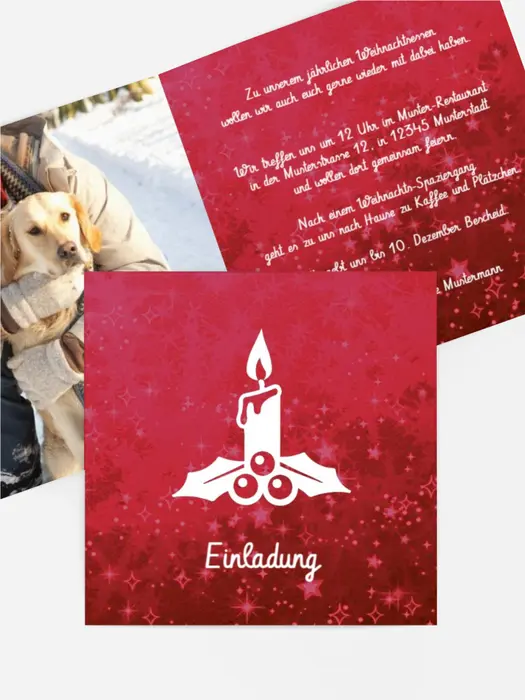 Weihnachtseinladung Privat Advent