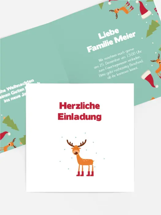 Einladung Weihnachten Attribute von Santa Einladung Weihnachten Attribute von Santa