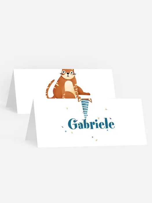 Tischkarte Geburtstag  Katzenpartys