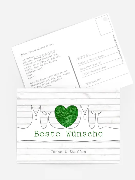 Ballonkarte zur Hochzeit Mr+Mr Ballonkarte zur Hochzeit Mr+Mr