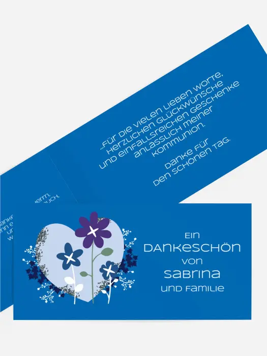 Dankeskarte Kommunion Herz Dankeskarte Kommunion Herz