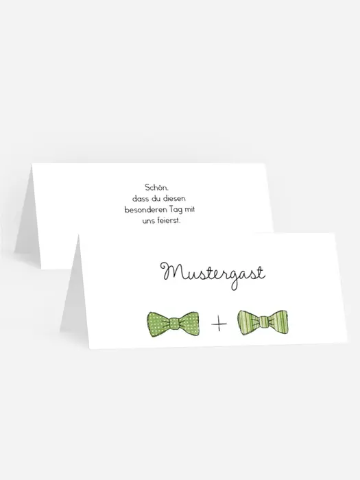 Tischkarte zur Hochzeit Fliegen Tischkarte zur Hochzeit Fliegen