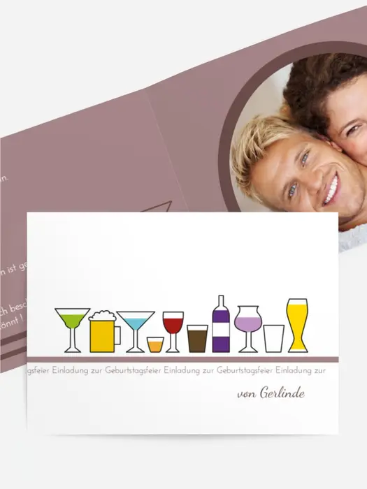 Einladung zum Geburtstag TrinkFest Foto Einladung zum Geburtstag TrinkFest Foto