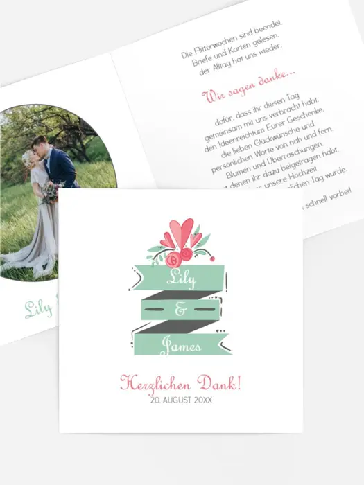Dankeskarte Hochzeit "Du & Ich" Dankeskarte Hochzeit "Du & Ich"