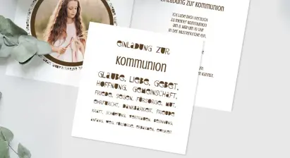 Category background image for Einladungskarten Kommunion