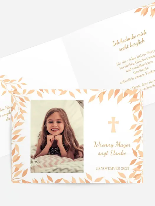 Dankeskarte Konfirmation Floral Dankeskarte Konfirmation Floral
