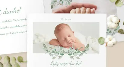 Category background image for Dankeskarten Geburt