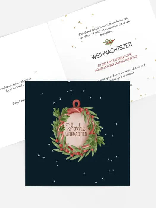 Grußkarte Weihnachten Dunkle Nacht Grußkarte Weihnachten Dunkle Nacht