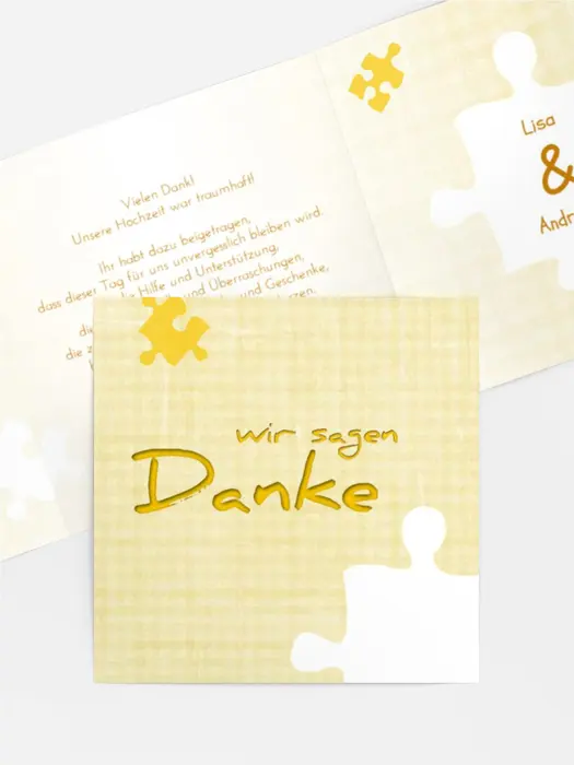 Dankeskarte Hochzeit "Puzzle" Dankeskarte Hochzeit "Puzzle"