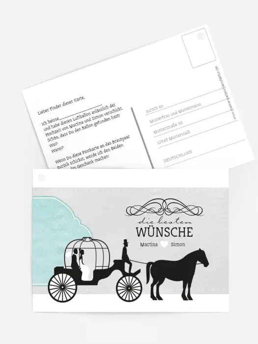 Ballonkarte Kutsche Ballonkarte Kutsche