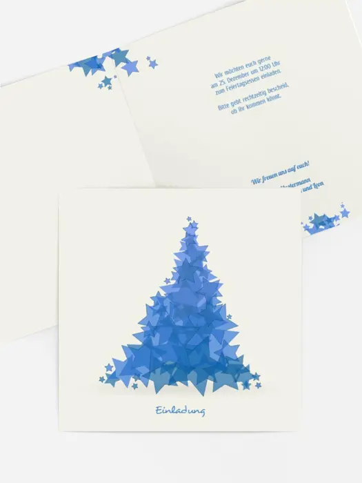 Weihnachts Einladungskarte privat Designerbaum Weihnachts Einladungskarte privat Designerbaum