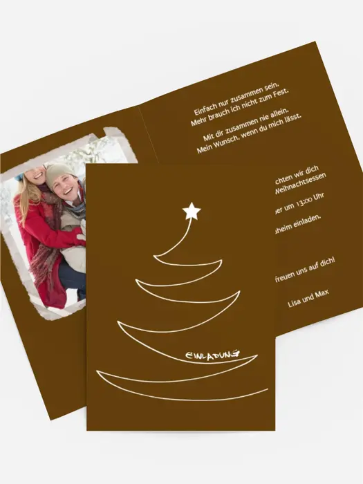 Einladung zur Weihnachtsfeier Privat Schriftbaum Einladung zur Weihnachtsfeier Privat Schriftbaum