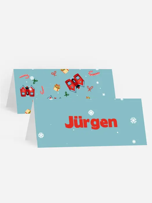 Tischkarte Weihnachten Winterheim Tischkarte Weihnachten Winterheim