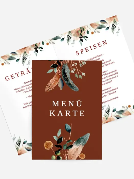 Menükarte Gefrorene Schönheit