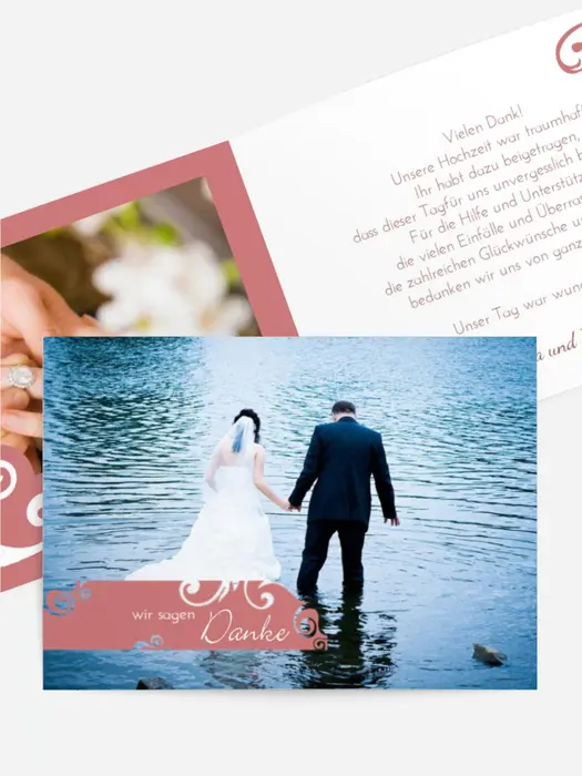 Dankeskarte Hochzeit "Squiggle Square" Dankeskarte Hochzeit "Squiggle Square"