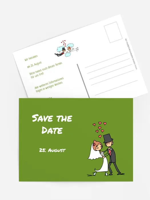 Save the Date Comic Brautpaar Save the Date Comic Brautpaar