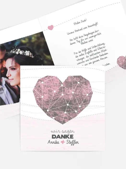Dankeskarte Hochzeit "Sternenbild" Dankeskarte Hochzeit "Sternenbild"
