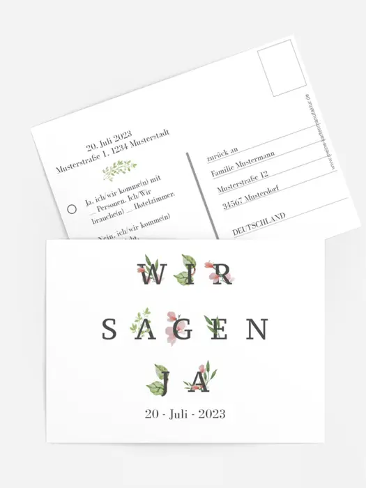 Antwortkarte Frühlingsmorgen Antwortkarte Frühlingsmorgen