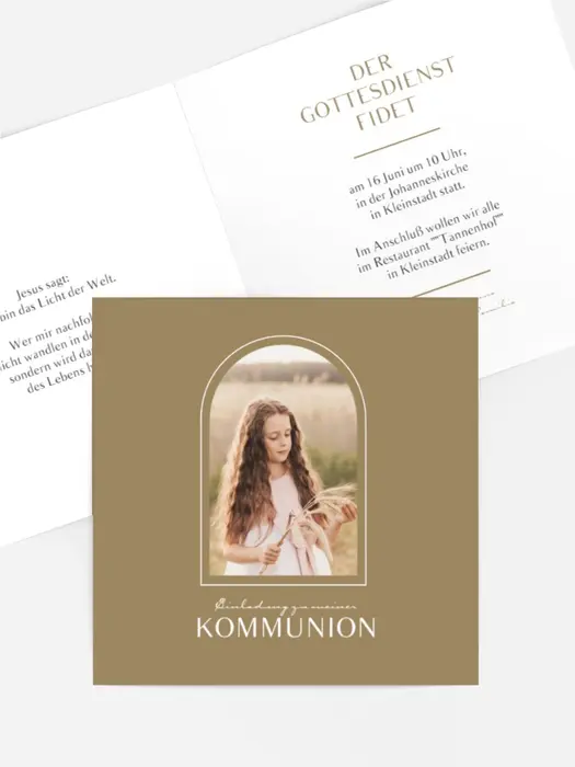 Einladungskarte Kommunion Reines Bild Einladungskarte Kommunion Reines Bild