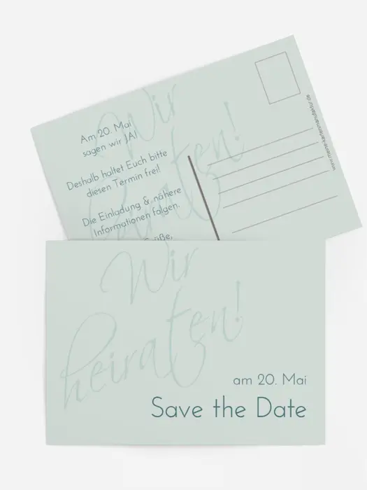 Save the Date Karte Liebesbotschaft Save the Date Karte Liebesbotschaft