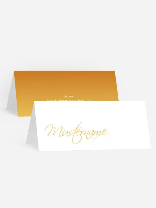 Tischkarte Goldene Buchstaben Tischkarte Goldene Buchstaben