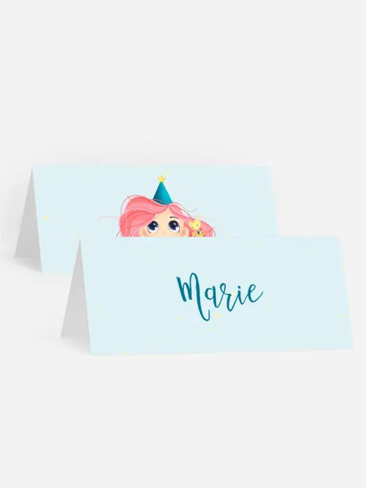 Tischkarte Geburtstag  Junge Zauberin