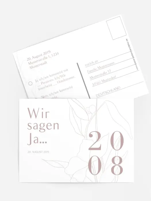 Antwortkarte Zarte Blume Antwortkarte Zarte Blume