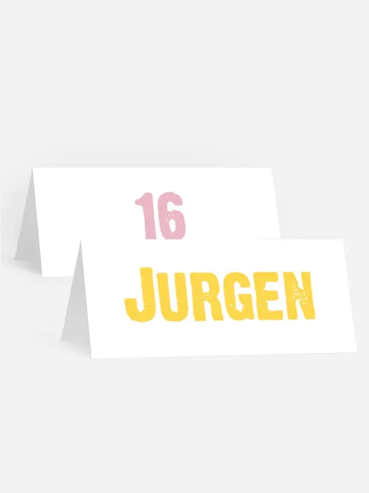 Tischkarte Geburtstag Farbklecksparty Tischkarte Geburtstag Farbklecksparty