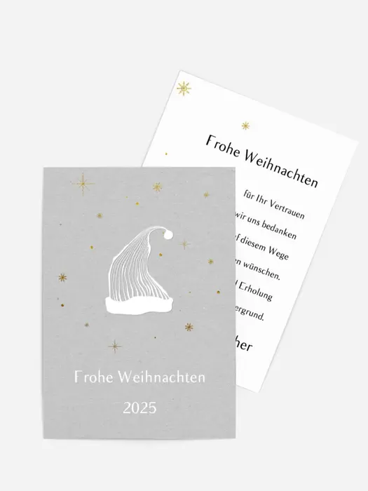 Weihnachtsgrußkarte Zipfelmütze Weihnachtsgrußkarte Zipfelmütze