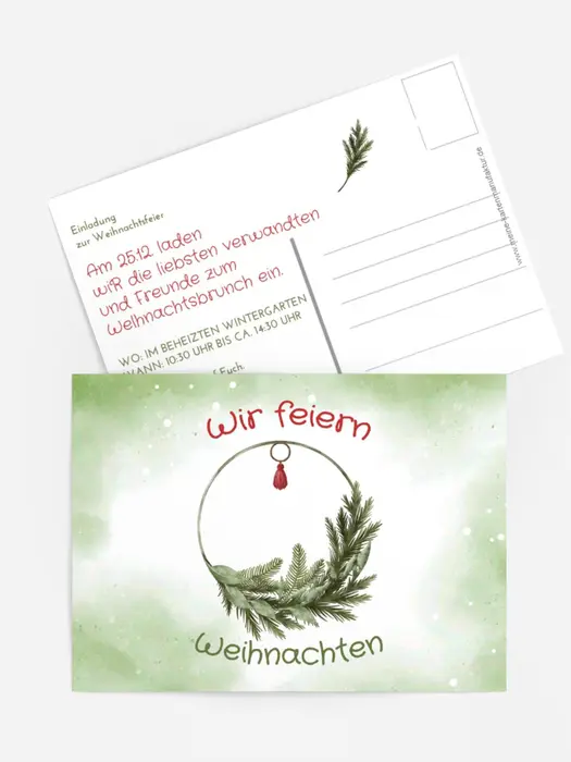 Einladung Weihnachten Weihnachtskugel Einladung Weihnachten Weihnachtskugel
