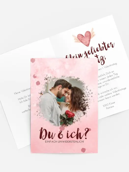 Valentinskarte Flug der Herzen Valentinskarte Flug der Herzen