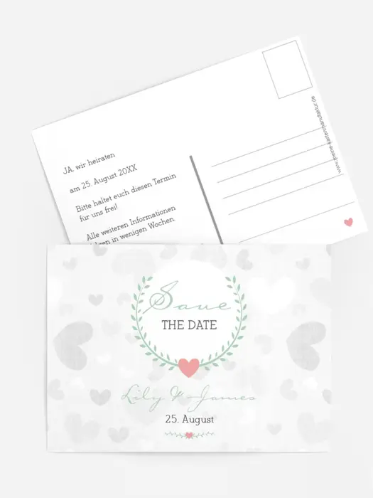 Save the Date Karte zur Hochzeit zarte Ranke Save the Date Karte zur Hochzeit zarte Ranke